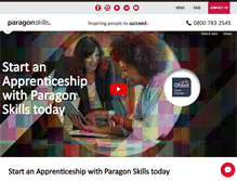 Tablet Screenshot of paragonskills.co.uk